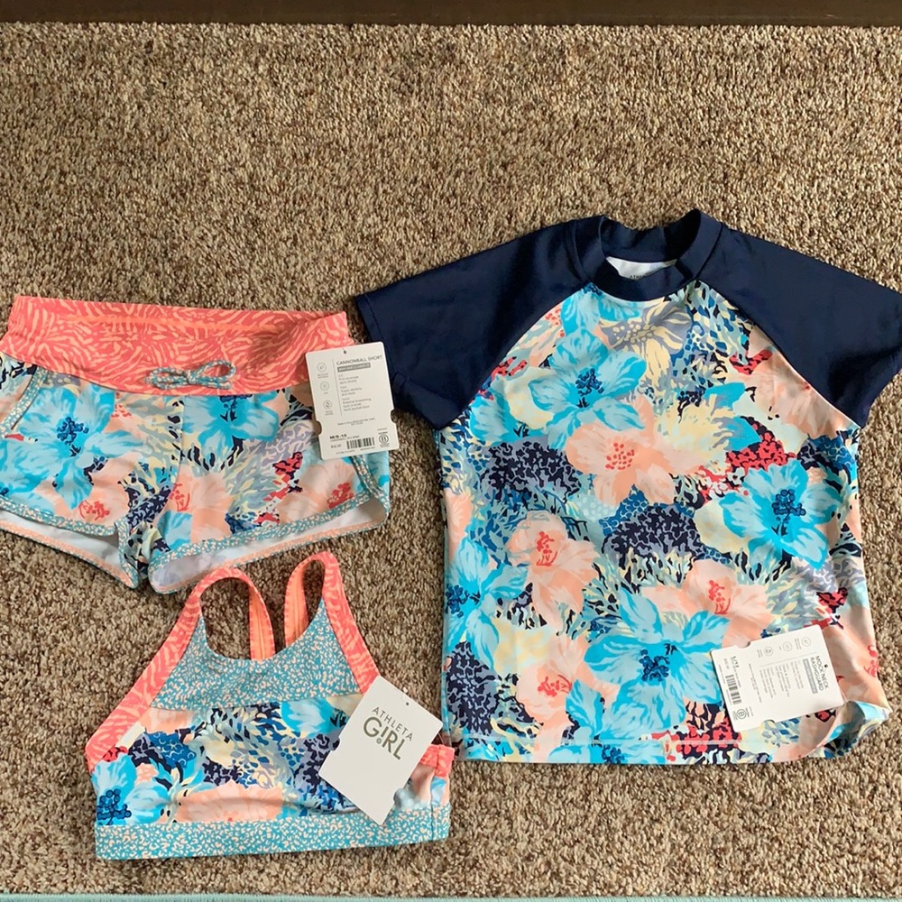 Athleta Girl Swim 3 piece